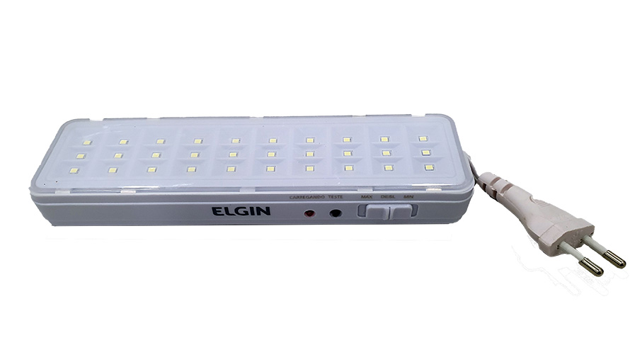 Luminária de emergência Elgin LED com bateria recarregável 2 W 100V/240V branca