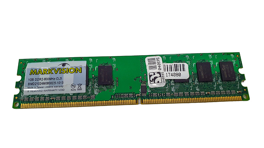 Memória RAM DDR2 color verde 1GB Markvision