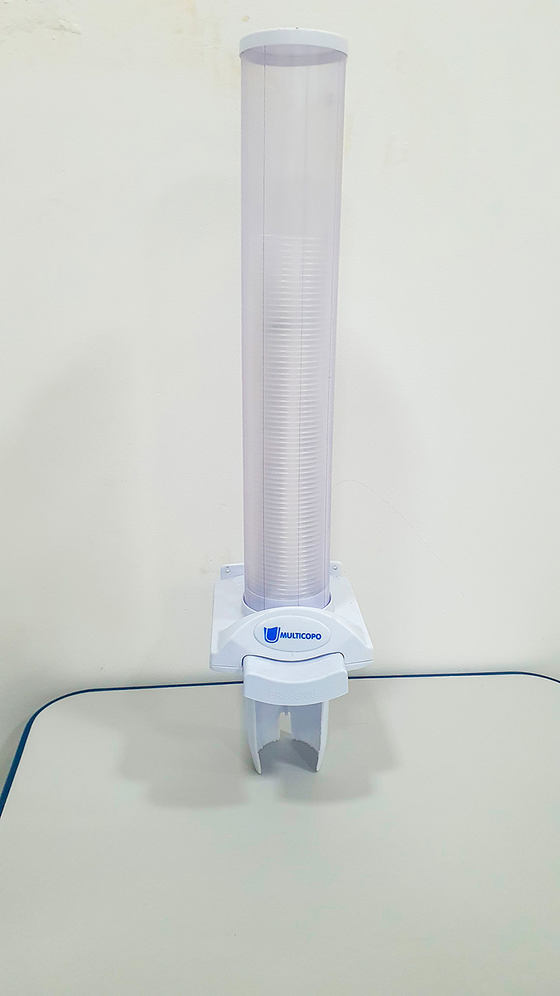 Suporte Dispenser de Copos Para Água Branco 150ml / 200ml