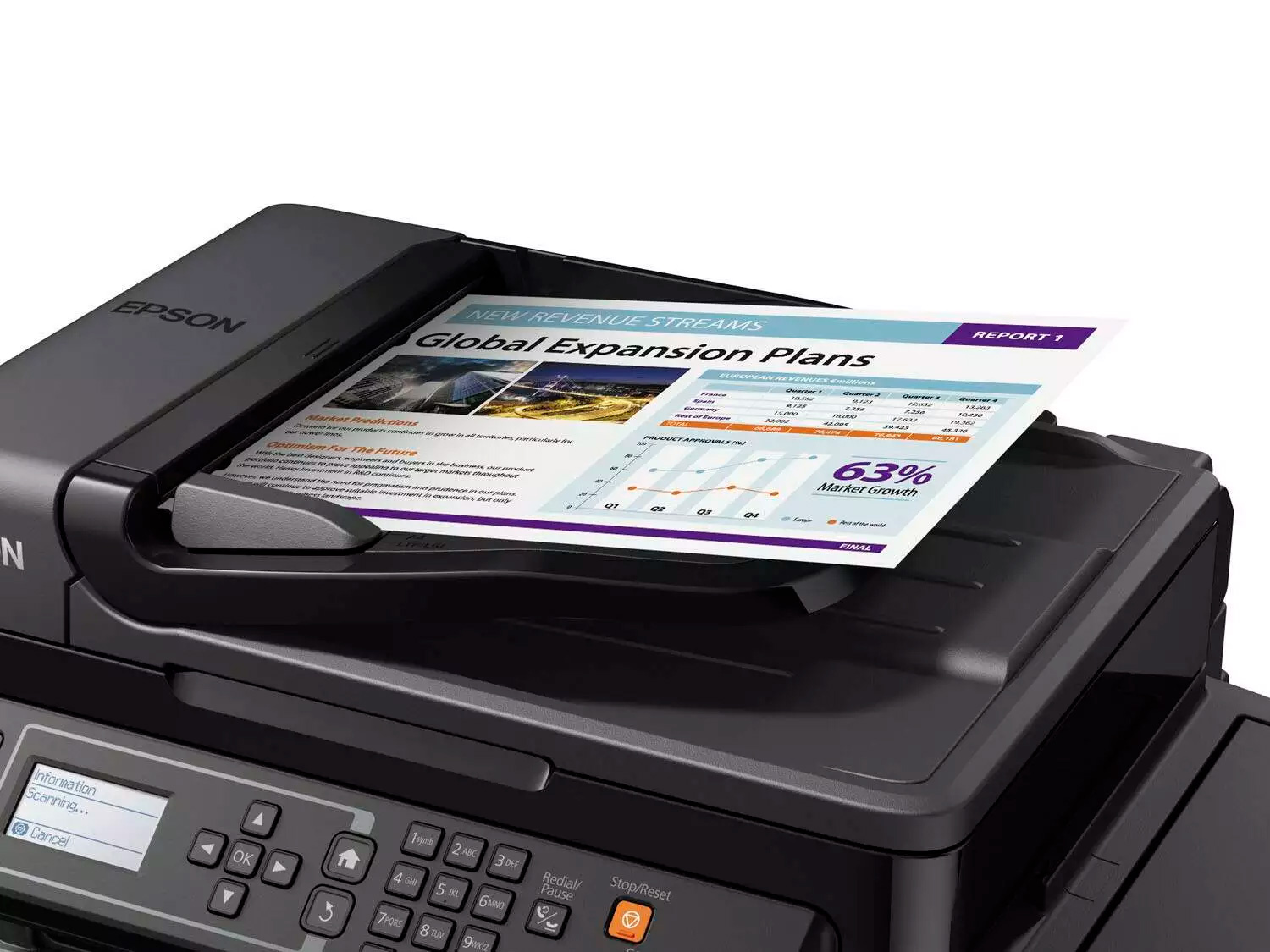 Impressora Multifuncional Epson EcoTank L575 Tanque de Tinta – Colorida LCD 2,2 – Wi-Fi