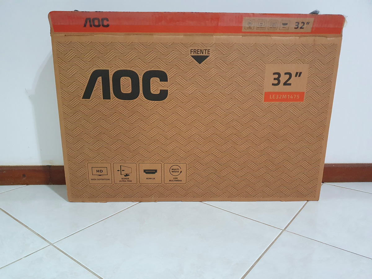 TV 32″ AOC LE32M1475 LED – HD – FUNÇÃO MEDIA PLAYER – HDMI/VGA/USB