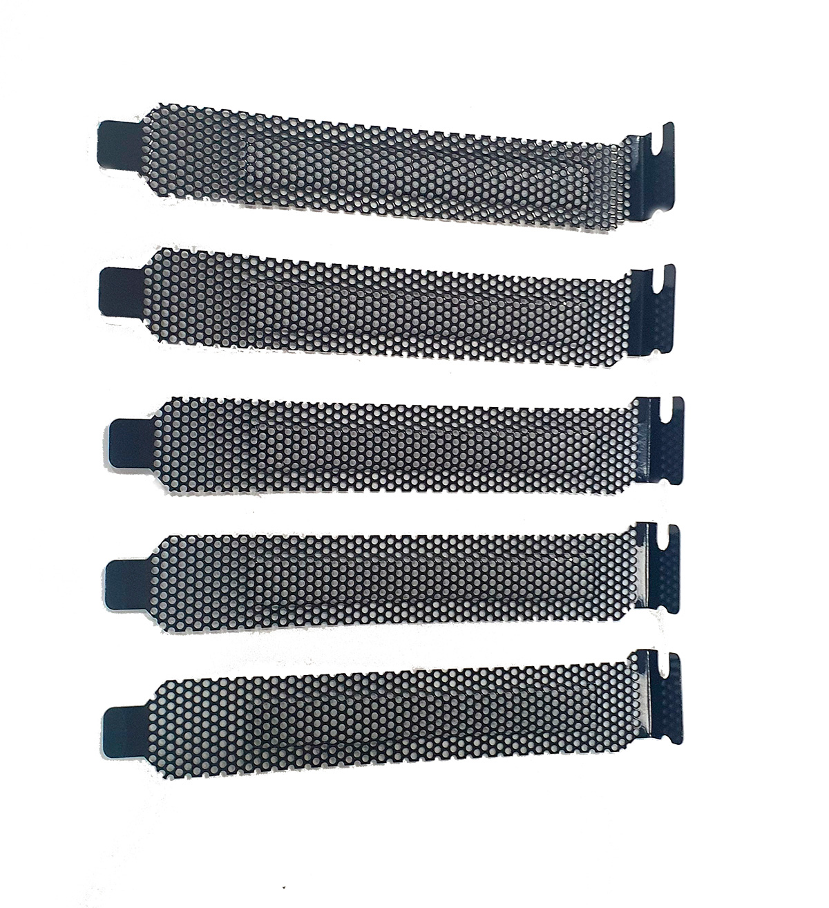 Kit 04 Espelho Tampa Slot Pci Gabinete Preto Pc Ventilação com Filtro de Poeira