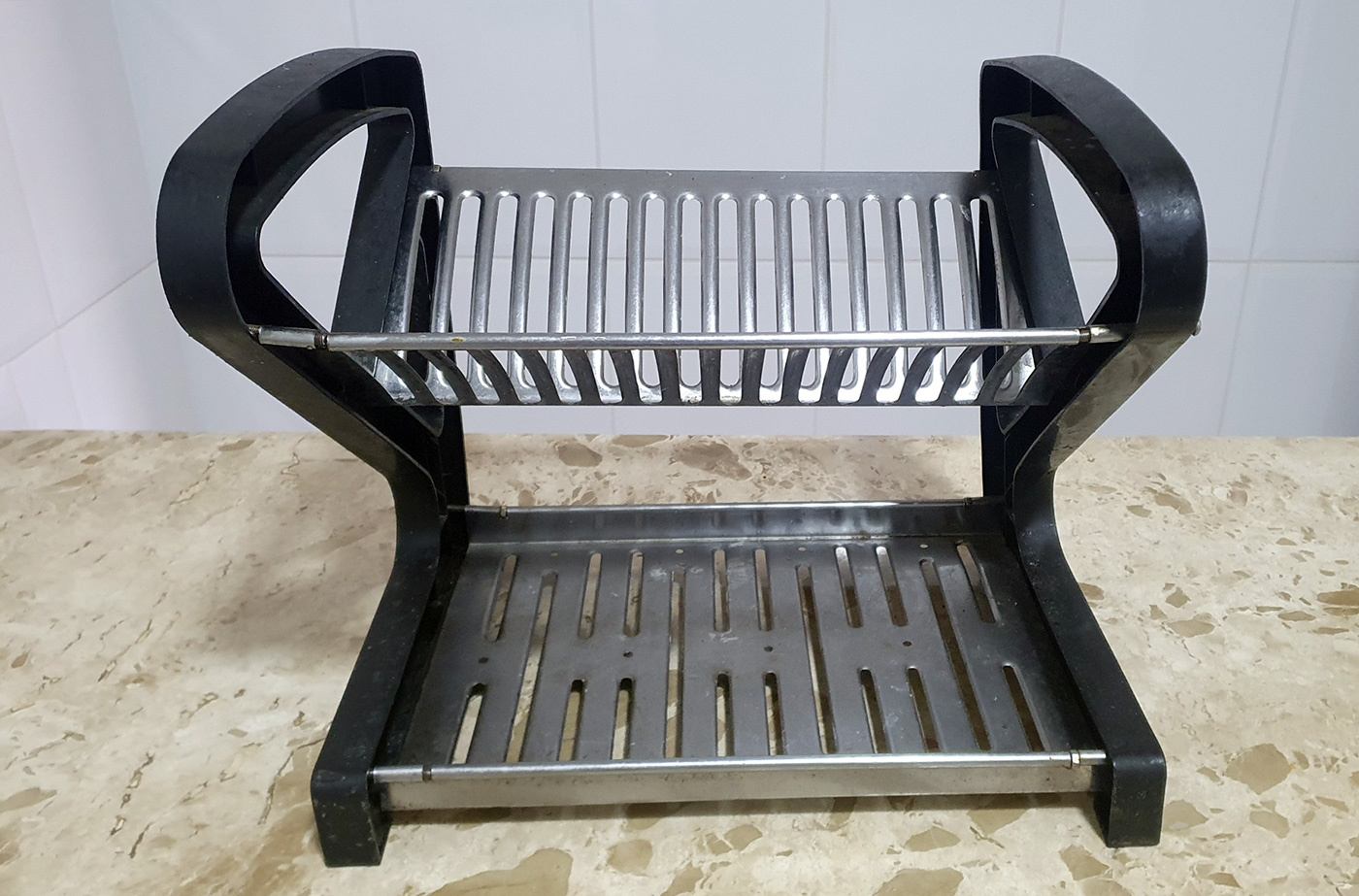 Escorredor de Louças Inox para 16 Pratos Preto Euro Home