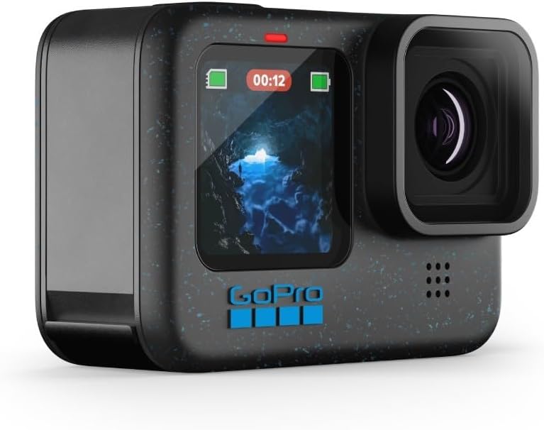 Câmera GoPro HERO12 Black – à Prova D’água com 5.3K60, 27MP, Vídeo + Foto hdr, HyperSmooth 6.0, Trava de horizonte 360°, Live + webcam, Áudio por Bluetooth