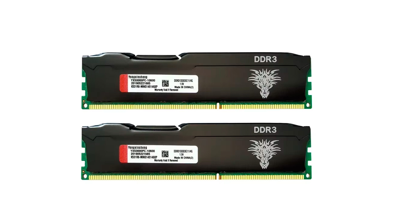 Memórias DDR3 ram ddr4 RAM 8GB 1333 MHz Memória de desktop Não-ECC Colete de resfriamento DIMM sem buffer preto