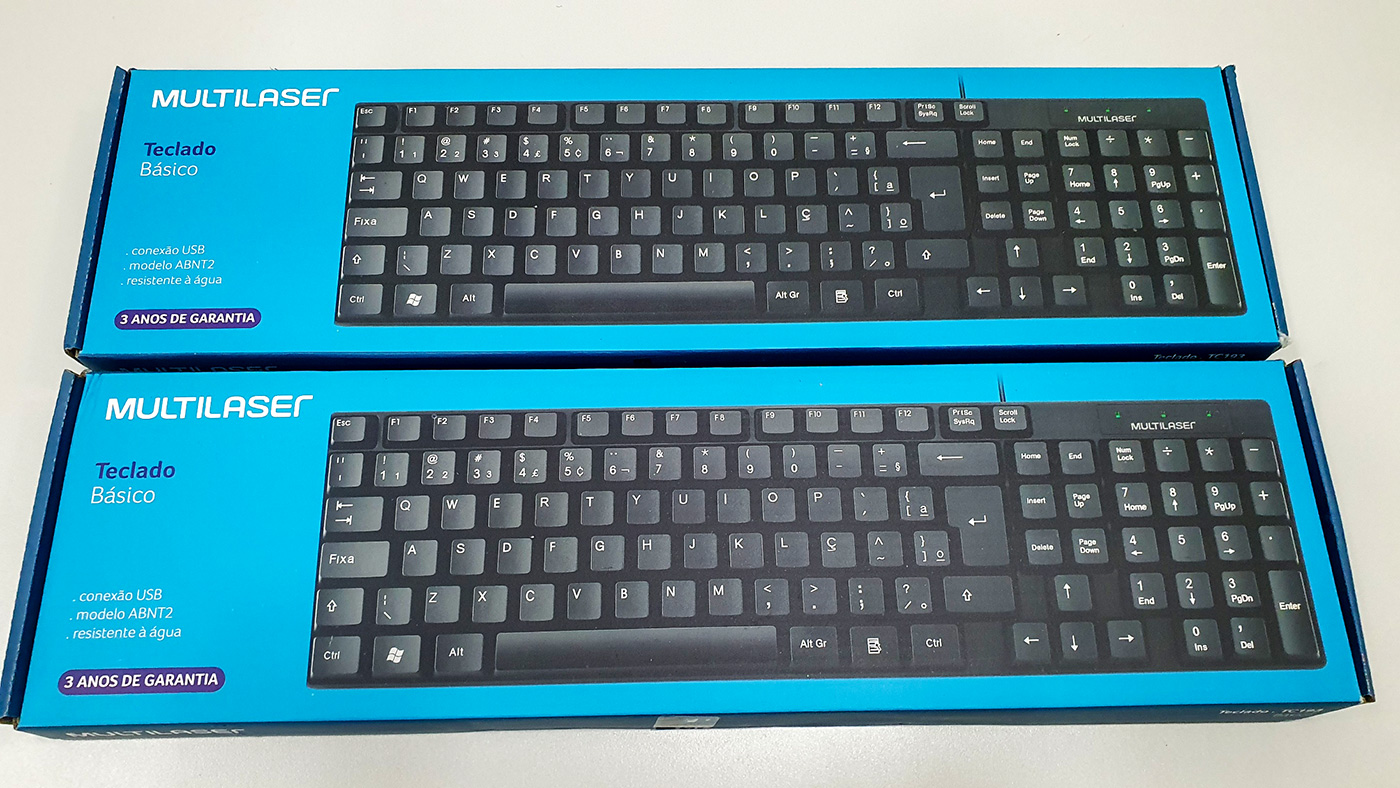 Teclado Basico Slim Preto Usb Multilaser Tc193