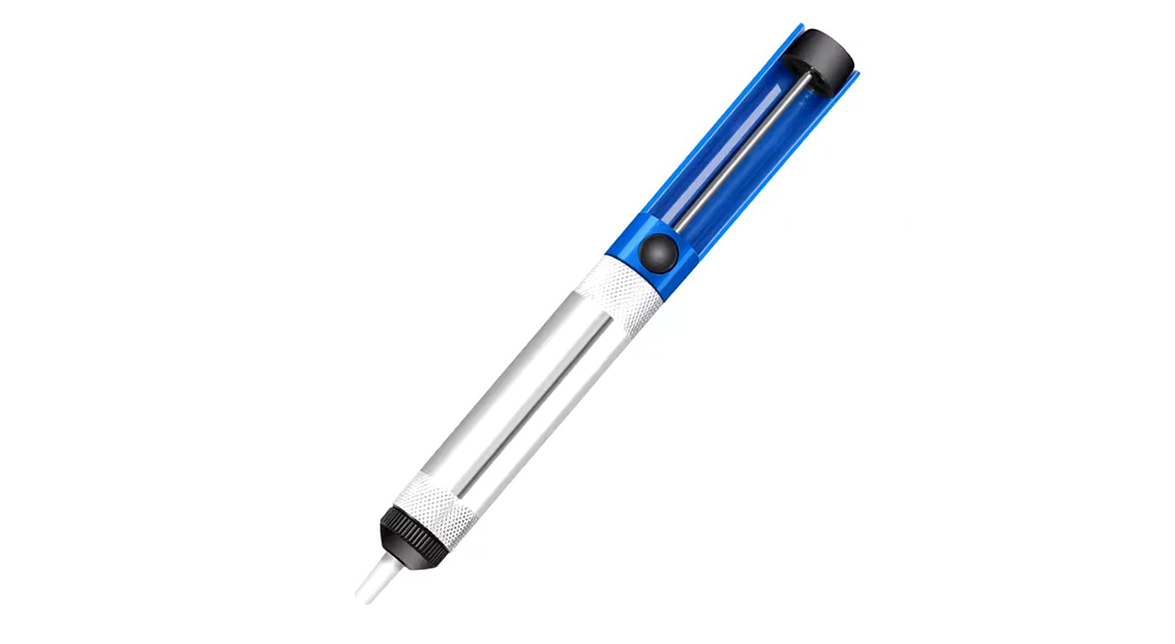 Vácuo Desoldering Bomba Remoção Solda Otário – Azul + Prata