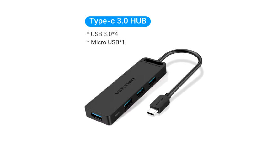 Vention usb c hub 4 portas usb tipo c para usb 3.0 hub para PC Ipad Pro Samsung xiaomi note